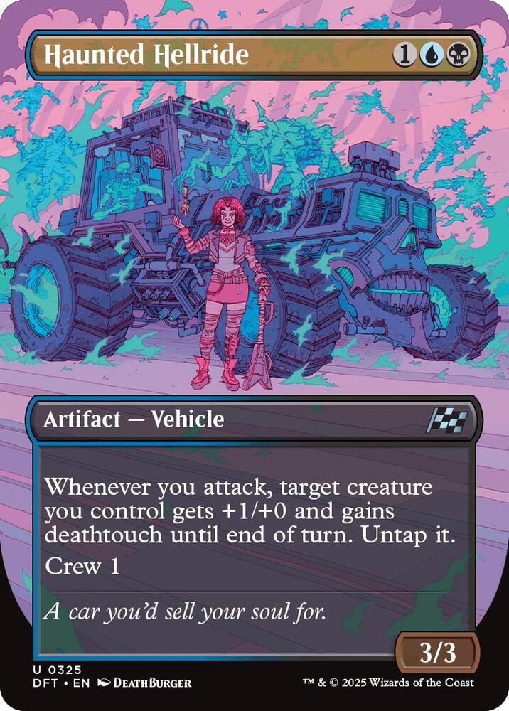 Haunted Hellride (Borderless) 325 card from Aetherdrift