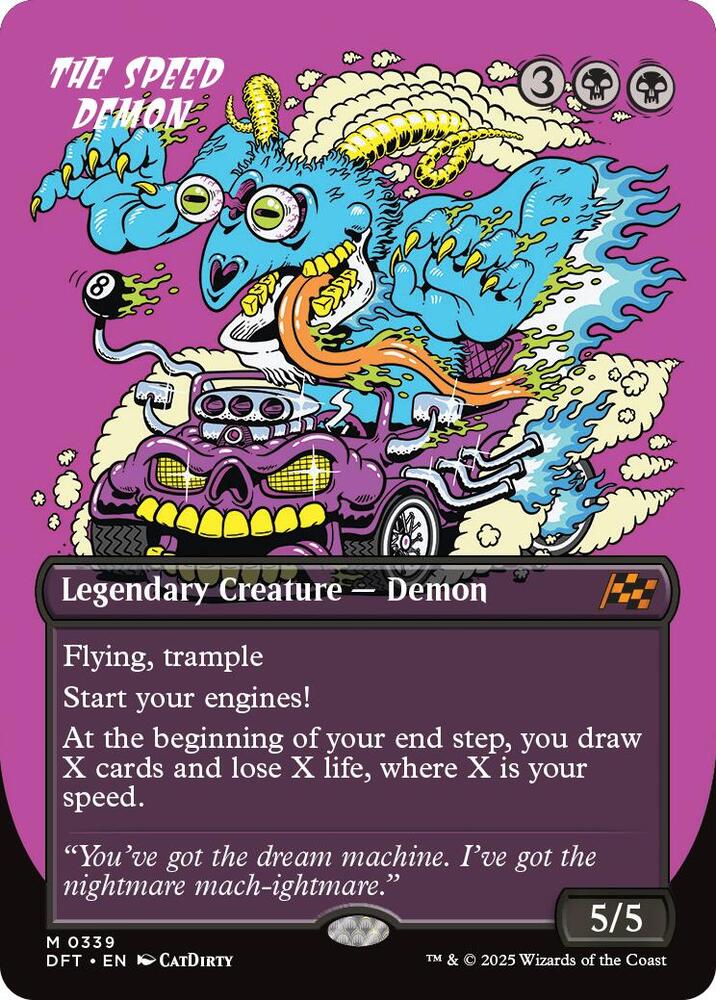 The Speed Demon (Borderless) 339 card from Aetherdrift
