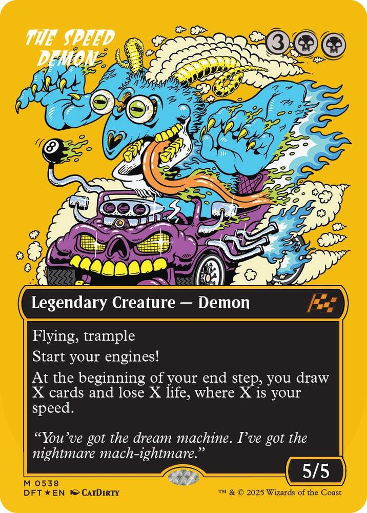 The Speed Demon (Borderless) (First-Place Foil) 538 card from Aetherdrift