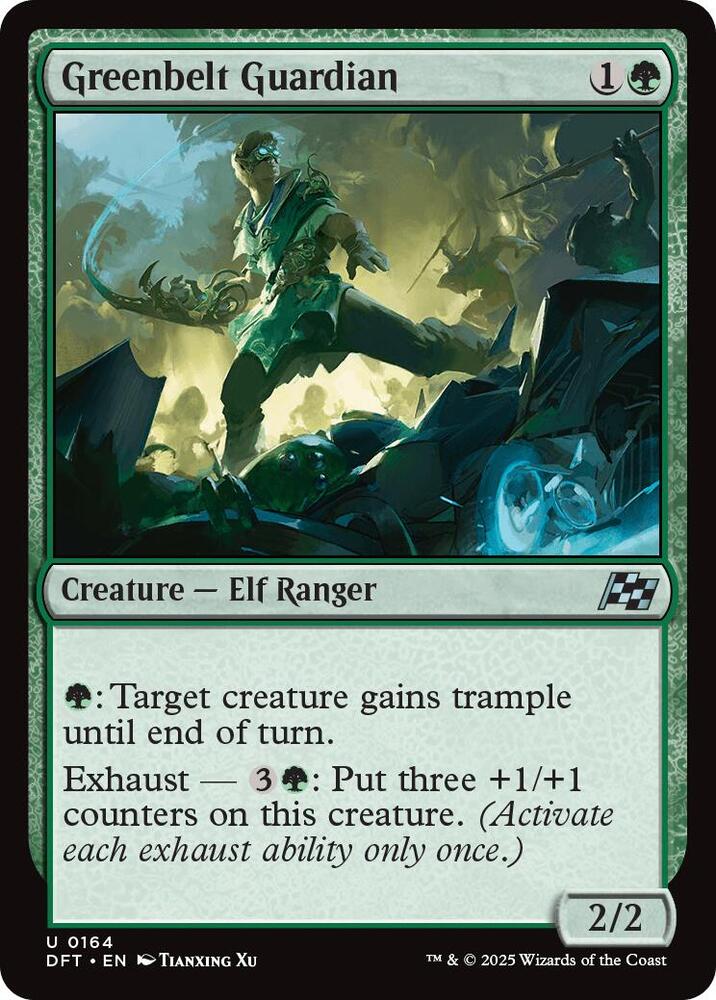 Greenbelt Guardian 164 card from Aetherdrift