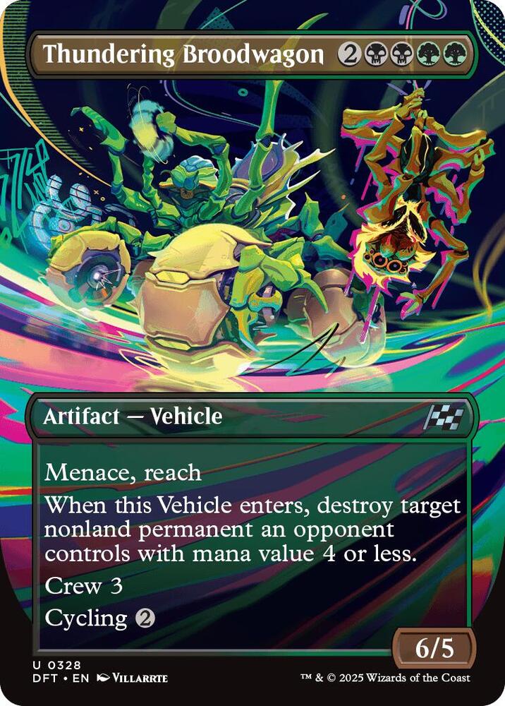 Thundering Broodwagon (Borderless) 328 card from Aetherdrift