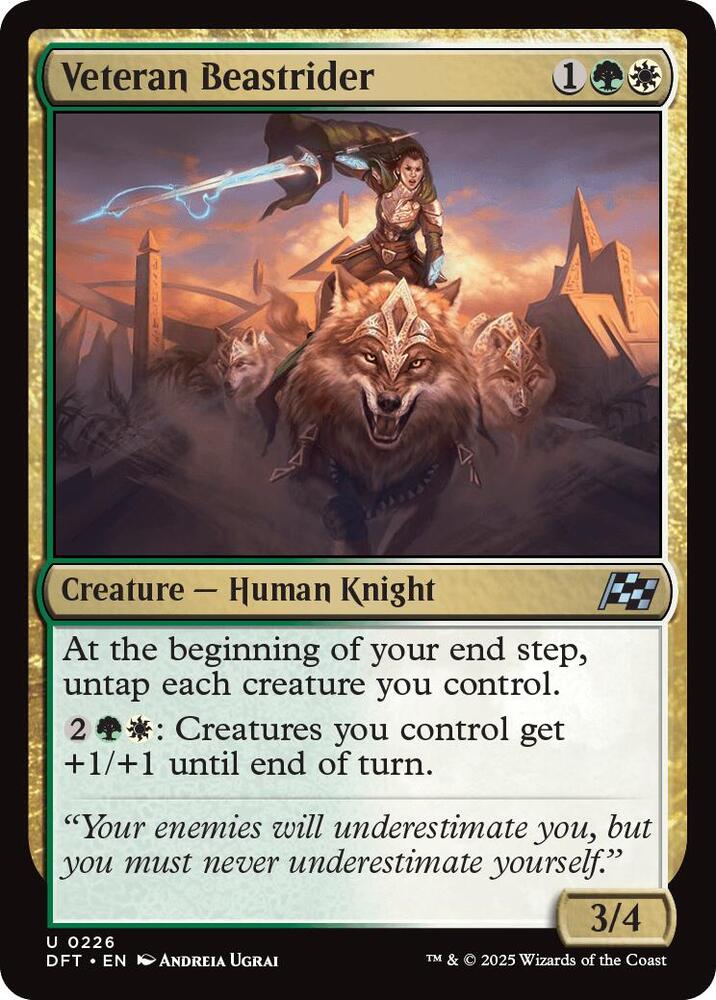 Veteran Beastrider 226 card from Aetherdrift