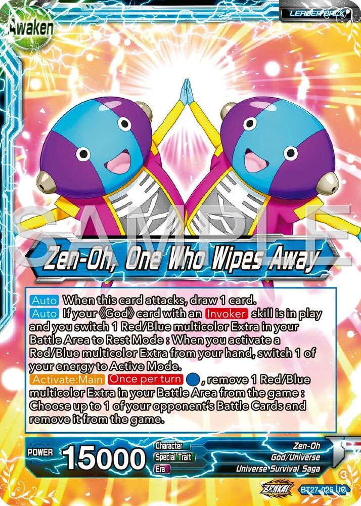 Zen-Oh // Zen-Oh, One Who Wipes Away BT27-026 card from History of Z