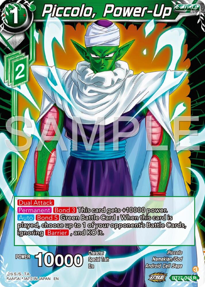 Piccolo, Power-Up BT27-048 card from History of Z