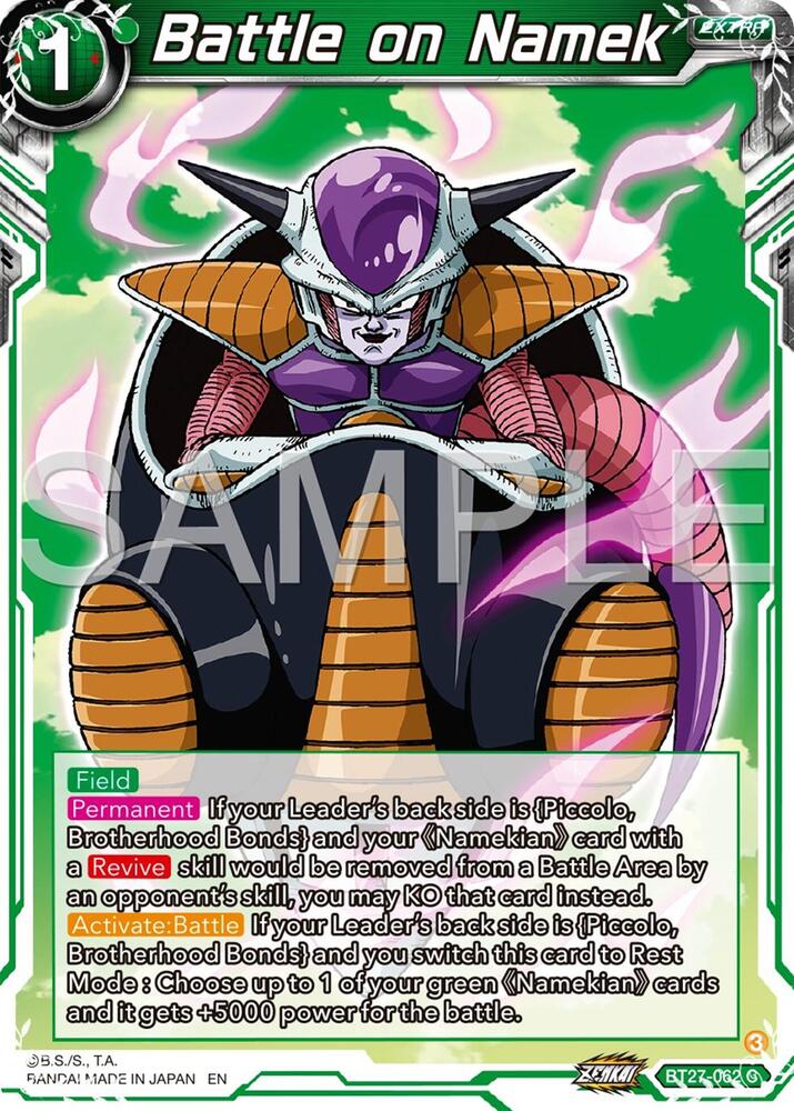 Battle on Namek BT27-062 card from History of Z