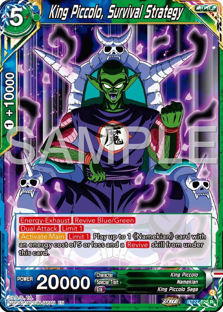 King Piccolo, Survival Strategy BT27-125 card from History of Z