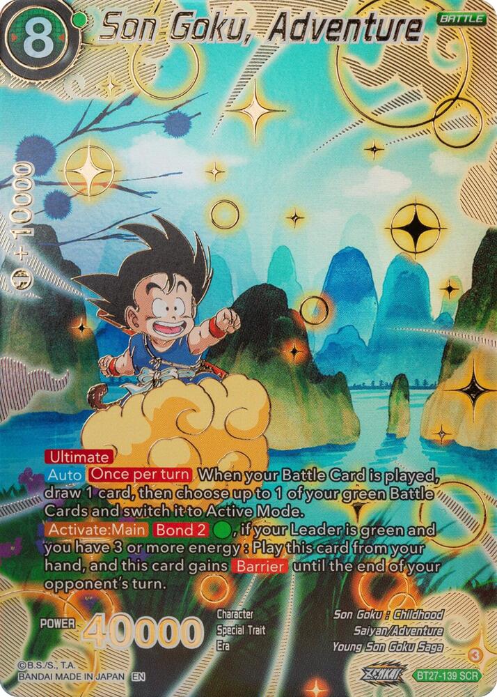 Son Goku, Adventure BT27-139 card from History of Z