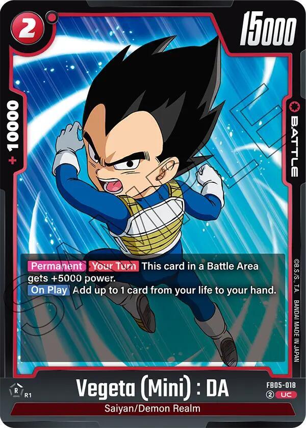 Vegeta (Mini) : DA FB05-018 card from New Adventure