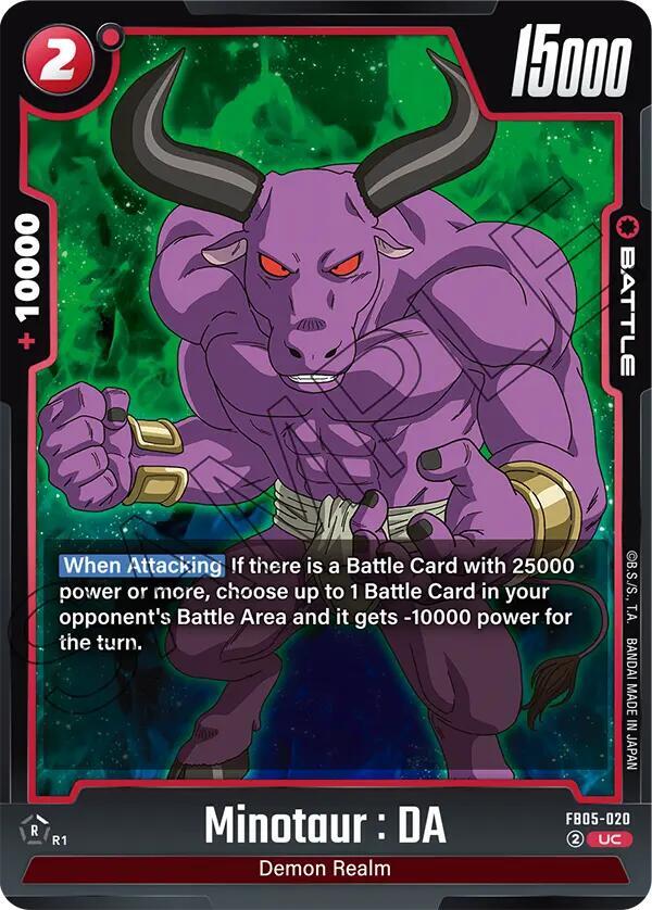 Minotaur : DA FB05-020 card from New Adventure