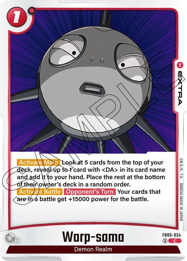 Warp-sama FB05-024 card from New Adventure