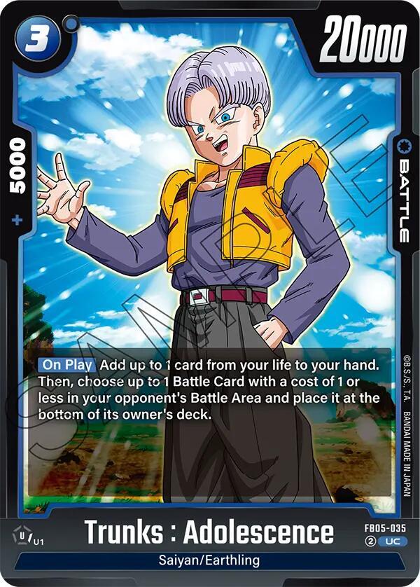 Trunks : Adolescence FB05-035 card from New Adventure