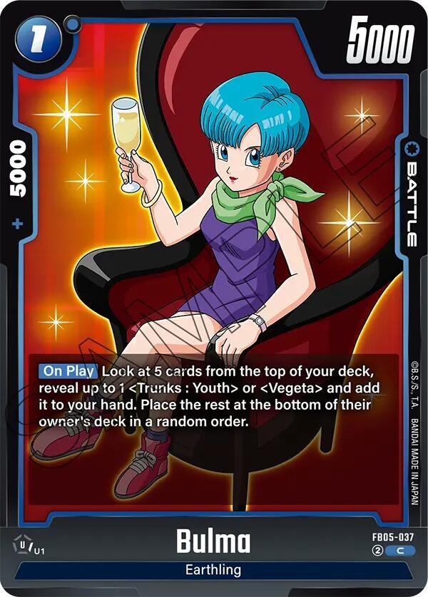 Bulma FB05-037 card from New Adventure
