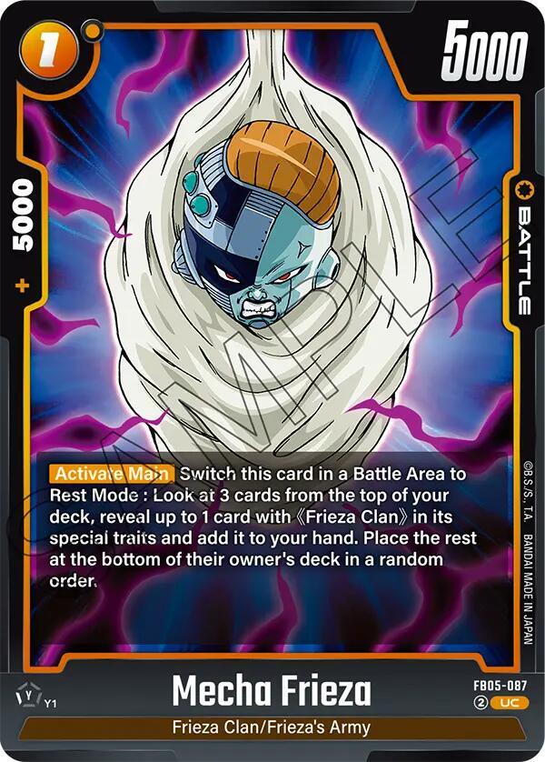 Mecha Frieza FB05-087 card from New Adventure