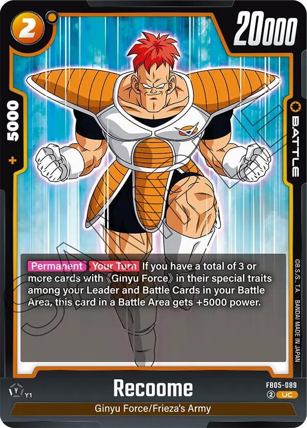 Recoome FB05-089 card from New Adventure