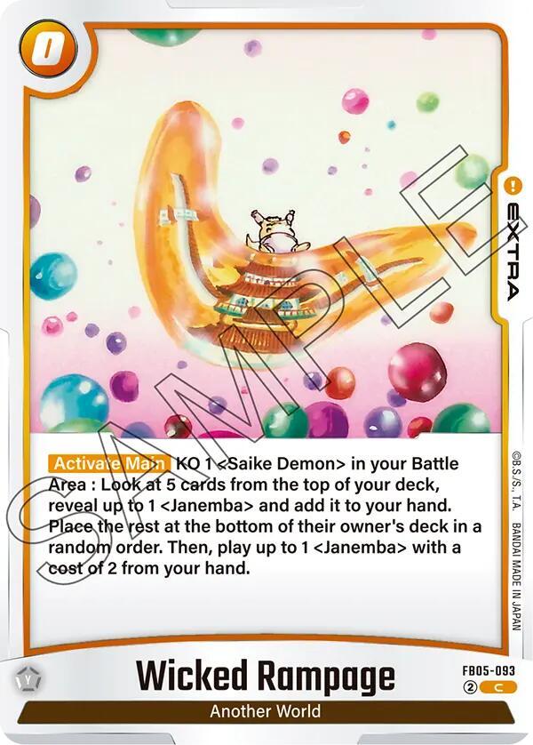 Wicked Rampage FB05-093 card from New Adventure