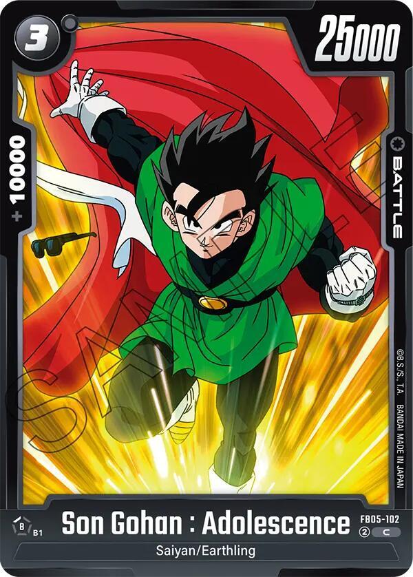 Son Gohan : Adolescence FB05-102 card from New Adventure