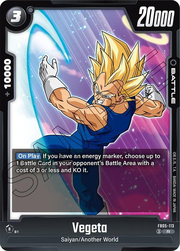 Vegeta FB05-113 card from New Adventure
