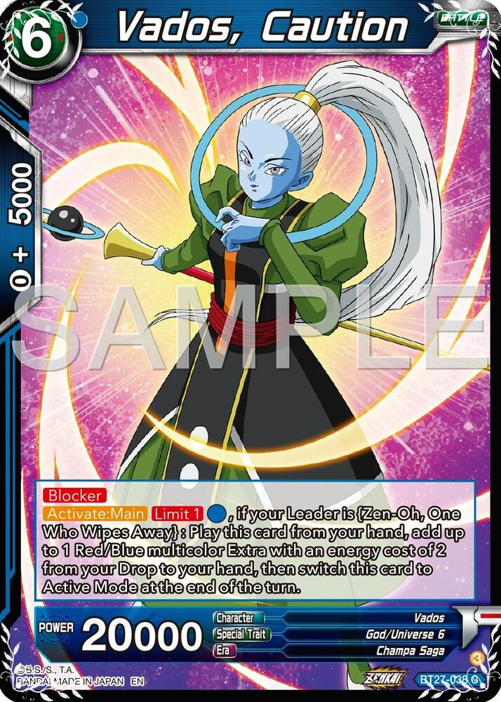 Vados, Caution BT27-038 card from History of Z