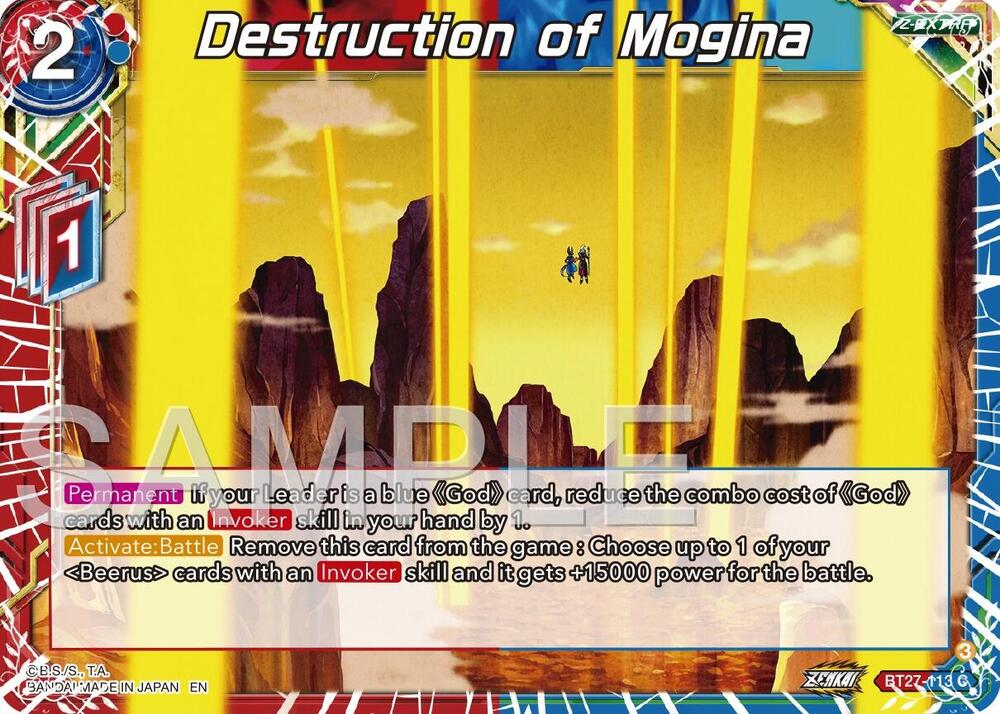Destruction of Mogina BT27-113 card from History of Z
