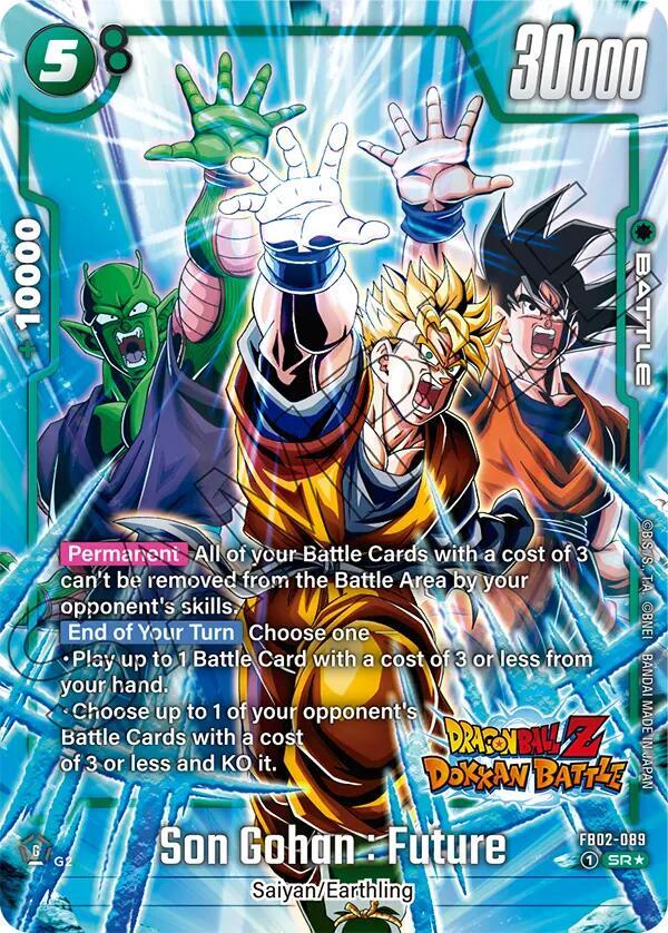 Son Gohan : Future (Dragon Ball Z Dokkan Battle Alternate Art) FB02-089 card from Blazing Aura Alternate Art Reprints
