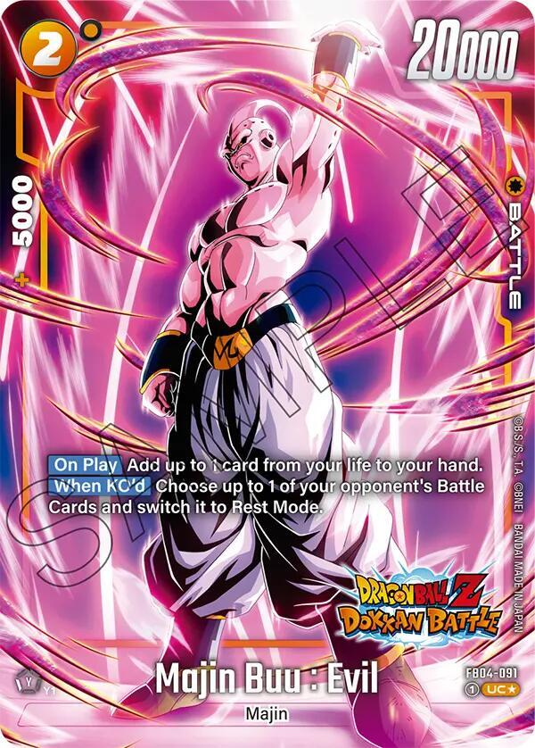 Majin Buu : Evil (Dragon Ball Z Dokkan Battle Alternate Art) FB04-091 card from Ultra Limit Alternate Art Reprints