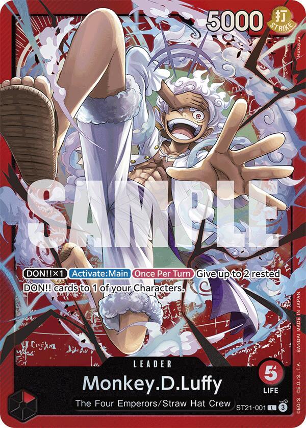 Monkey.D.Luffy ST21-001 card from Starter Deck EX: Gear 5