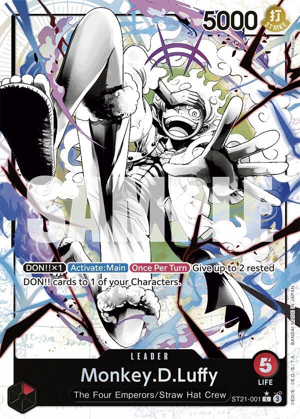 Monkey.D.Luffy (Parallel) ST21-001 card from Starter Deck EX: Gear 5