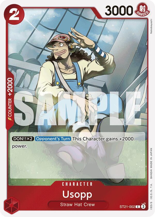 Usopp ST21-002 card from Starter Deck EX: Gear 5