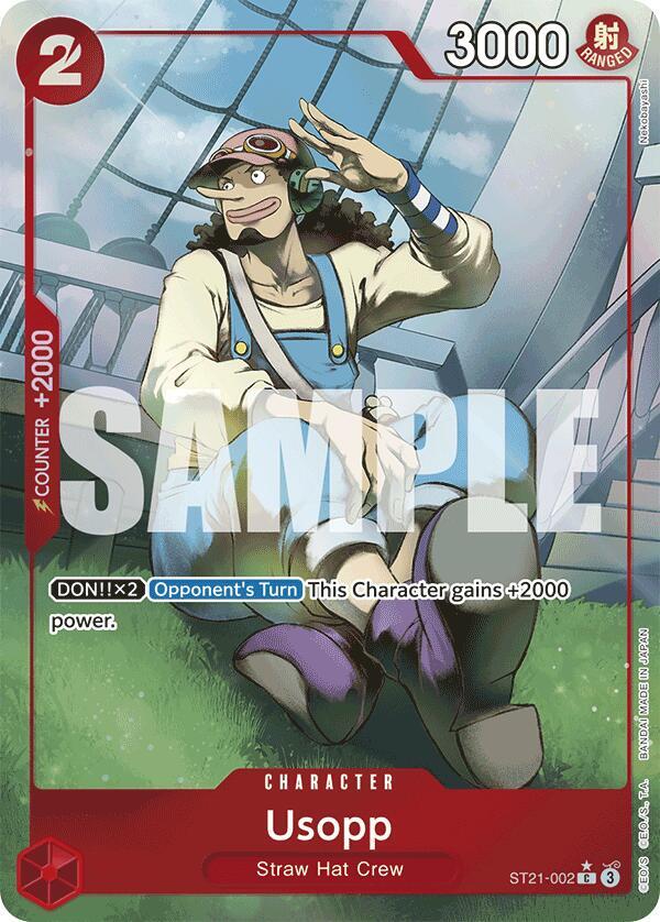 Usopp (Parallel) ST21-002 card from Starter Deck EX: Gear 5