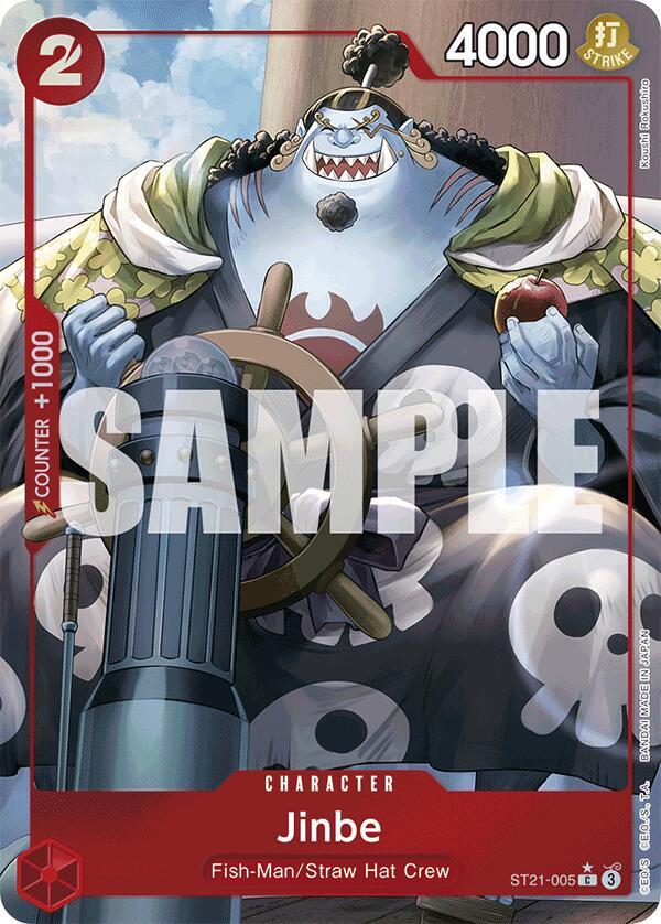 Jinbe (Parallel) ST21-005 card from Starter Deck EX: Gear 5