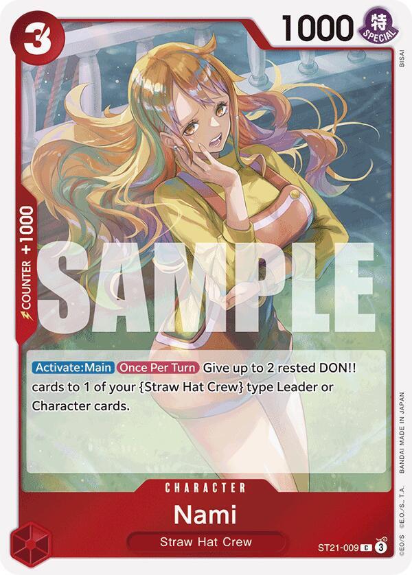 Nami ST21-009 card from Starter Deck EX: Gear 5