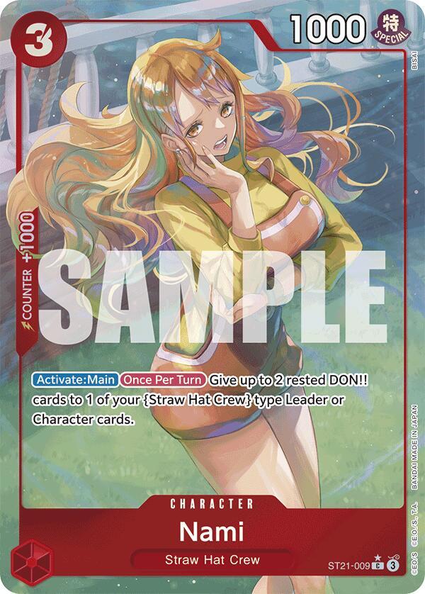 Nami (Parallel) ST21-009 card from Starter Deck EX: Gear 5