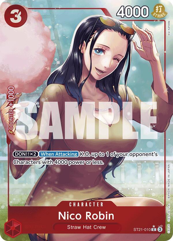 Nico Robin (Parallel) ST21-010 card from Starter Deck EX: Gear 5
