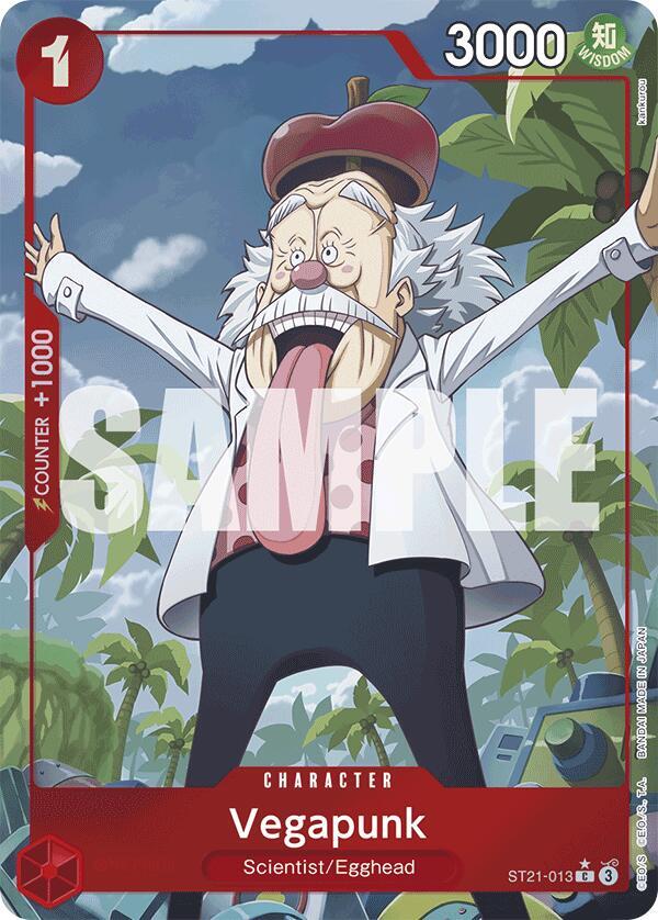 Vegapunk (Parallel) ST21-013 card from Starter Deck EX: Gear 5
