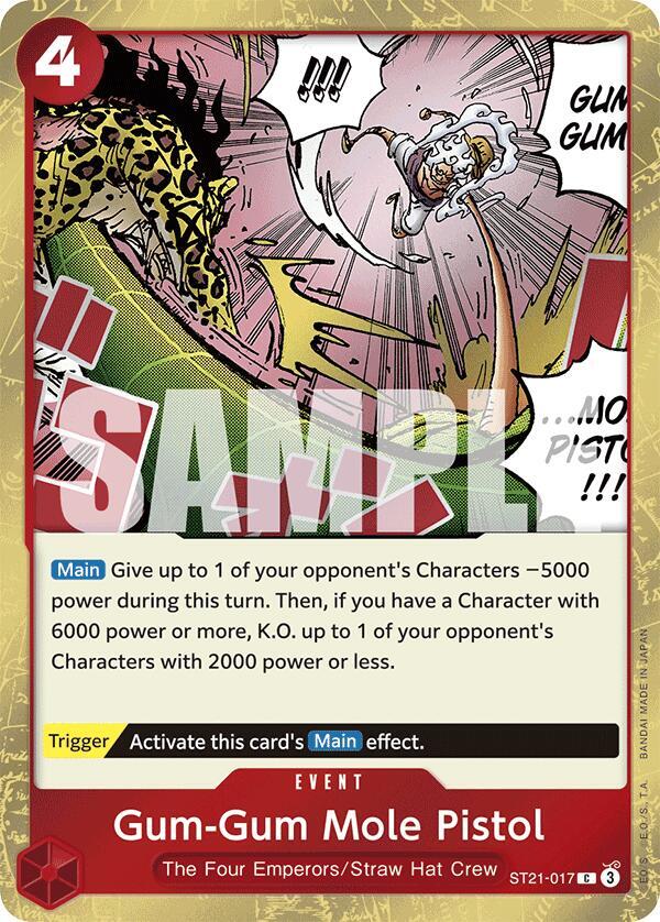 Gum-Gum Mole Pistol ST21-017 card from Starter Deck EX: Gear 5