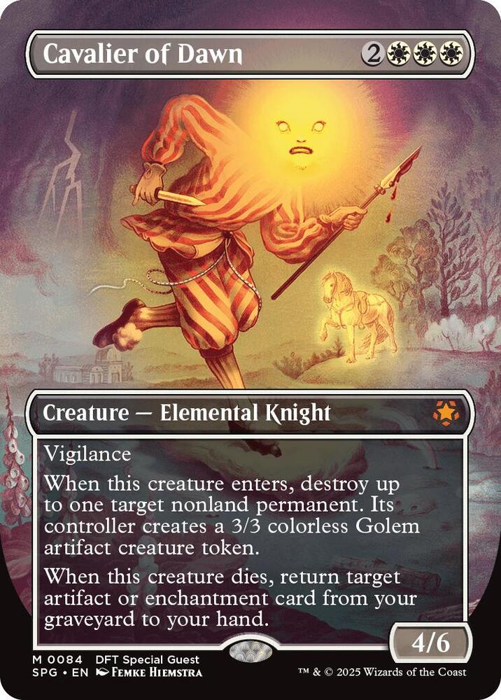 Cavalier of Dawn (Borderless) 84 card from Special Guests