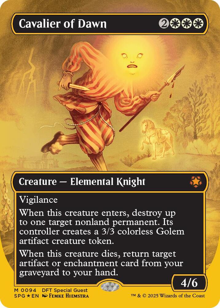 Cavalier of Dawn (Borderless) (First-Place Foil) 94 card from Special Guests