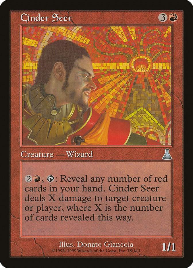 Cinder Seer 78 card from Urza's Destiny