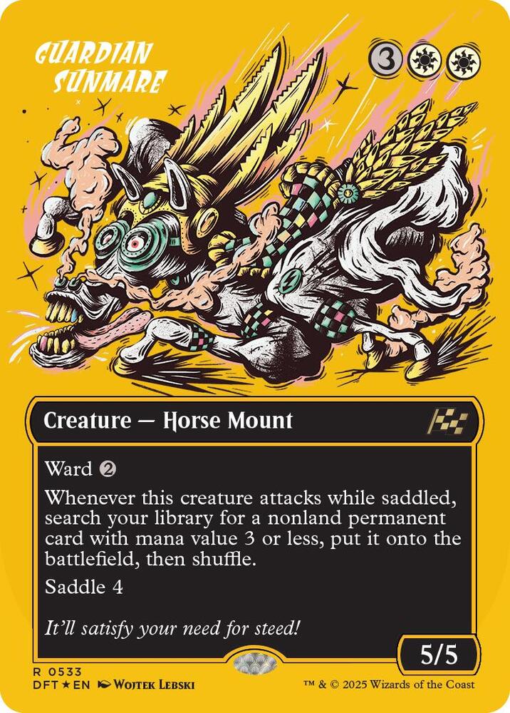 Guardian Sunmare (Borderless) (First-Place Foil) 533 card from Aetherdrift