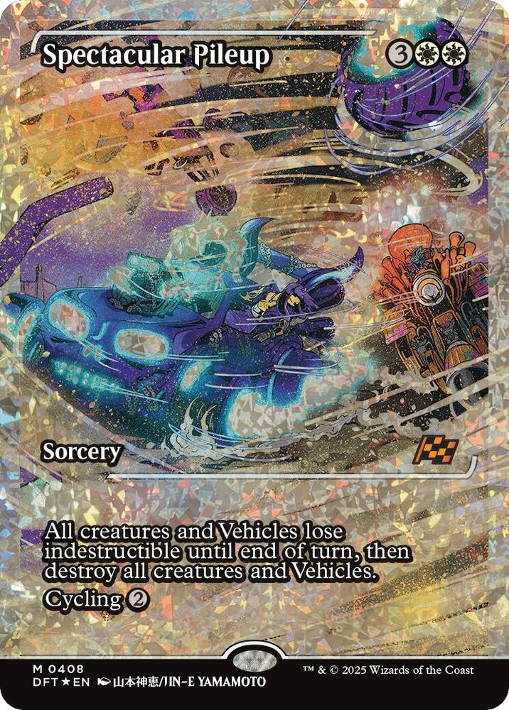 Spectacular Pileup (Showcase) (Fracture Foil) 408 card from Aetherdrift