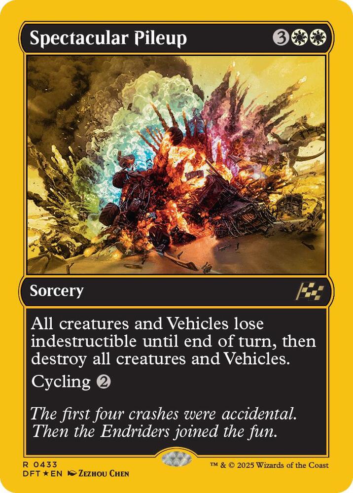 Spectacular Pileup (First-Place Foil) 433 card from Aetherdrift