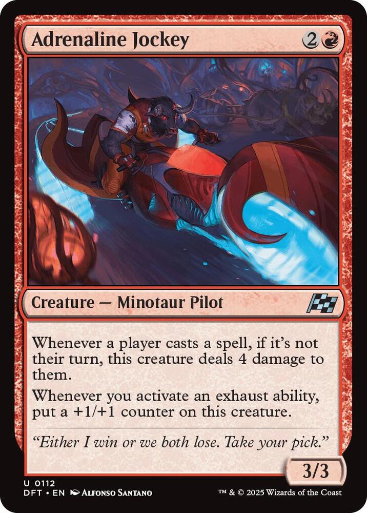 Adrenaline Jockey 112 card from Aetherdrift