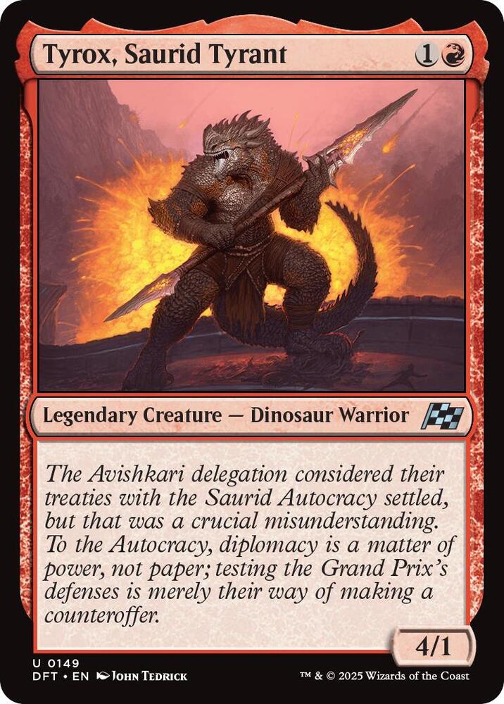 Tyrox, Saurid Tyrant 149 card from Aetherdrift