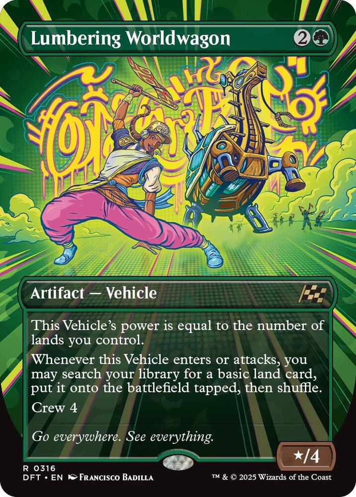Lumbering Worldwagon (Borderless) 316 card from Aetherdrift
