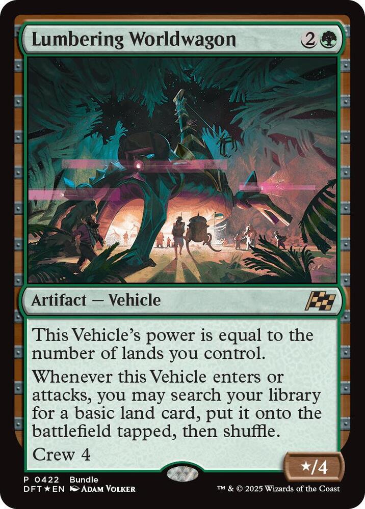 Lumbering Worldwagon (DFT Bundle) 422 card from Unique and Miscellaneous Promos