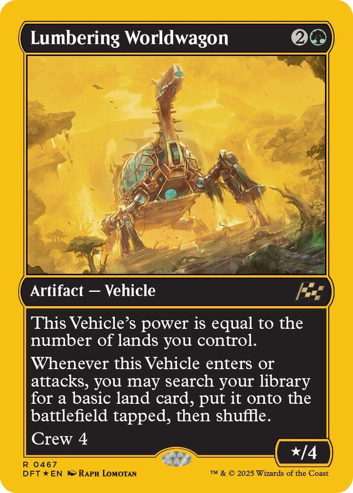 Lumbering Worldwagon (First-Place Foil) 467 card from Aetherdrift