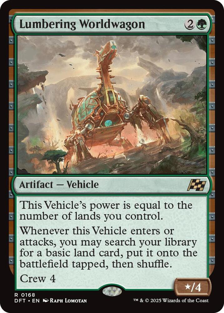 Lumbering Worldwagon 168 card from Aetherdrift