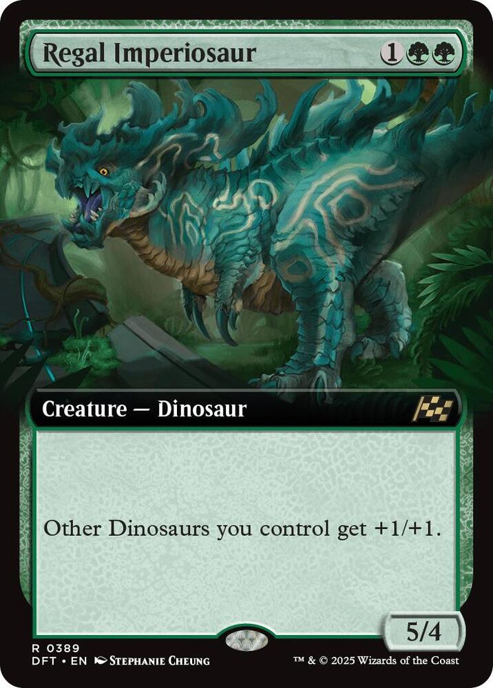 Regal Imperiosaur (Extended Art) 389 card from Aetherdrift