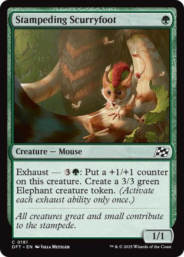 Stampeding Scurryfoot 181 card from Aetherdrift