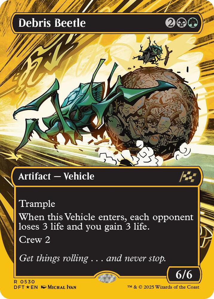 Debris Beetle (Borderless) (First-Place Foil) 530 card from Aetherdrift